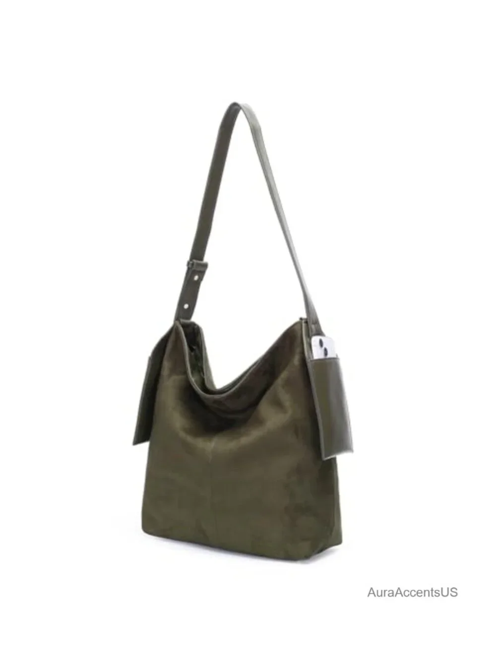 Hobo Shoulder Bag Women Faux Suede Leather Handbag Crossbody Tote